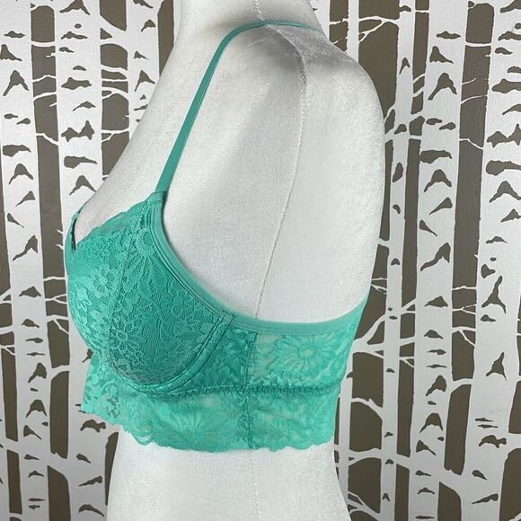 PINK Victoria’s Secret Push-Up Bra Aqua Green S - Picture 3 of 7